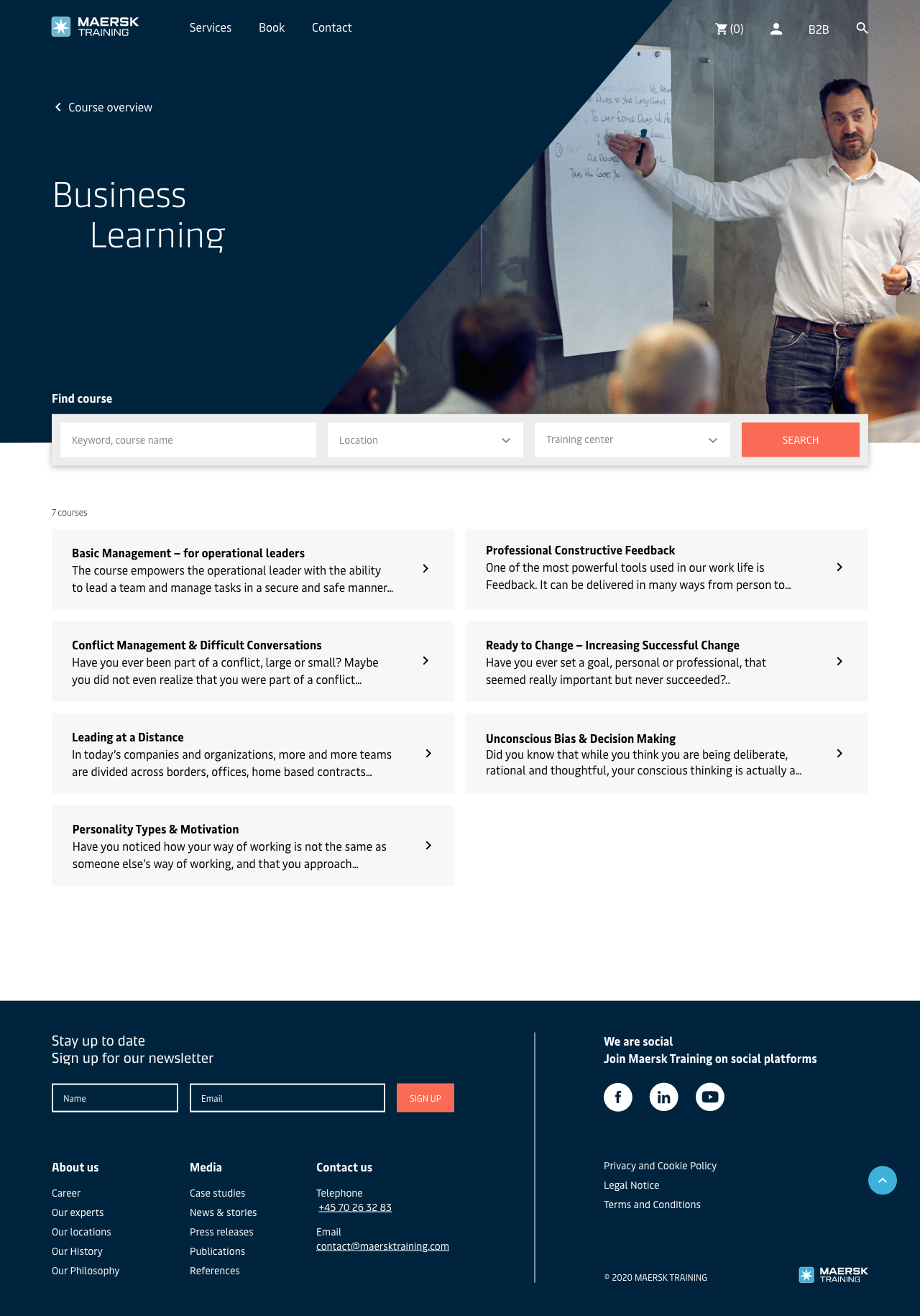 Maersk Training website course category